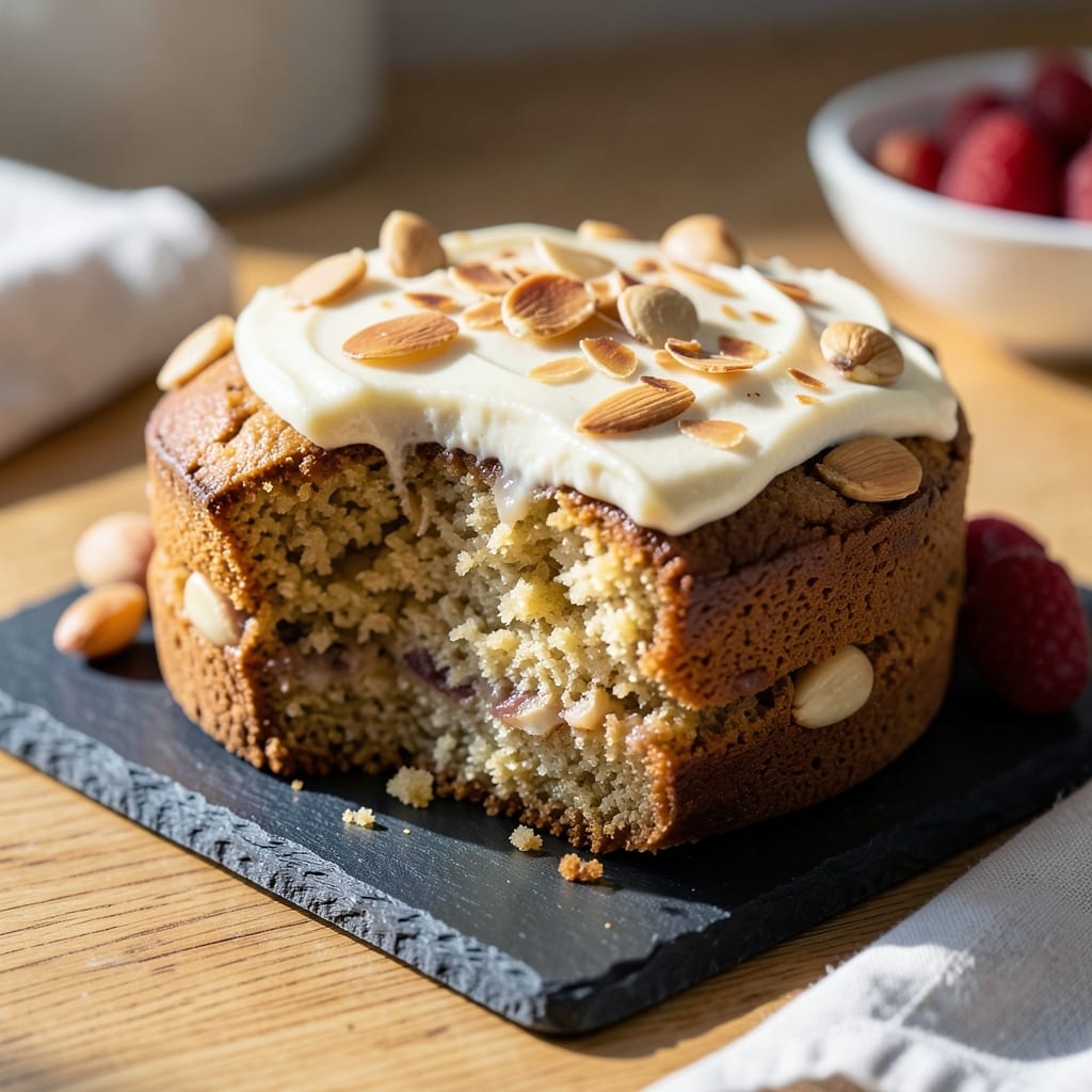 Almondy Cake Recipe: Toasted Almond Crunch Meets Velvety Vanilla Layers