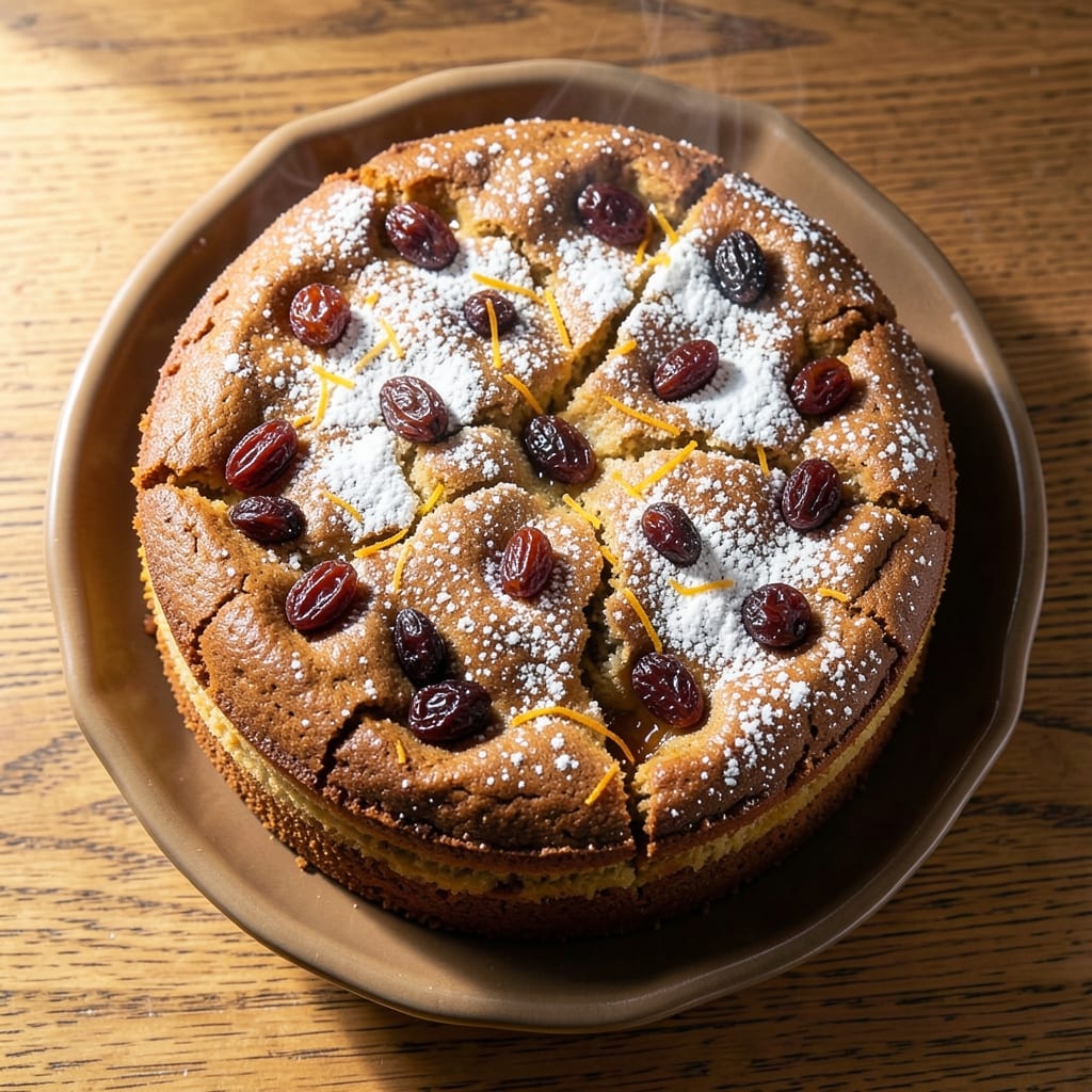 Amazin Raisin Cake Recipe: Boozy Walnut Swirls and Moist Vanilla Layers