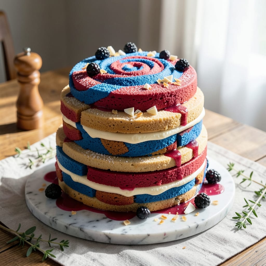 4th of July Cookie Cake Recipe: Patriotic Red, White, and Blue Layers
