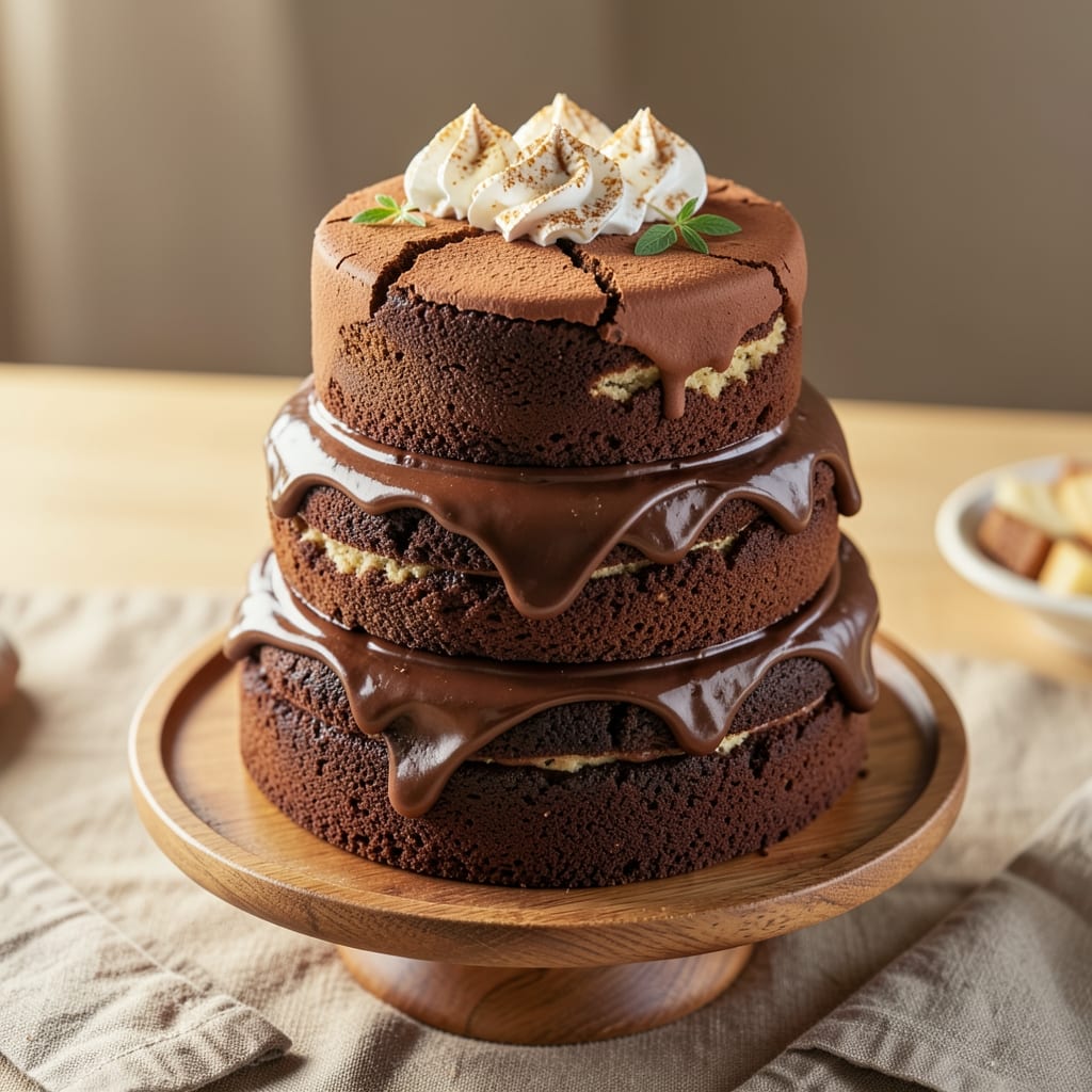 3-Tier Chocolate Cake Recipe: Towering Richness With Edible Bridges