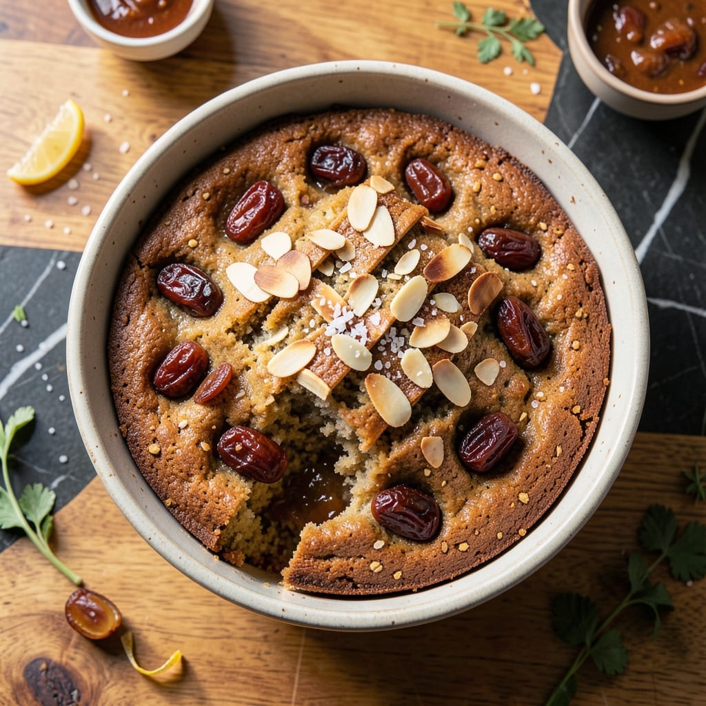 Almond Flour Date Cake Recipe: Fudgy Core and Toasted Nut Crunch