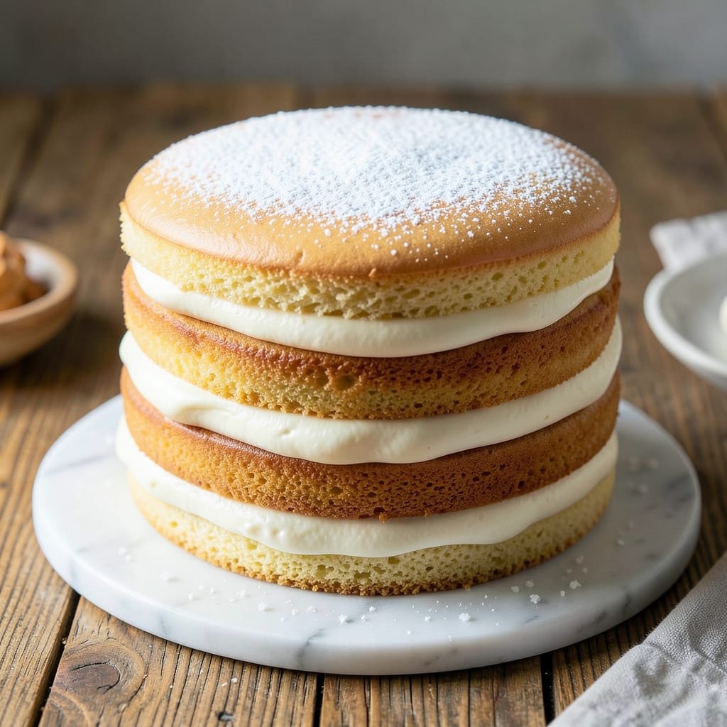 3 Layer Sponge Cake Recipe: Batter-Layered Height With Edible Bridges
