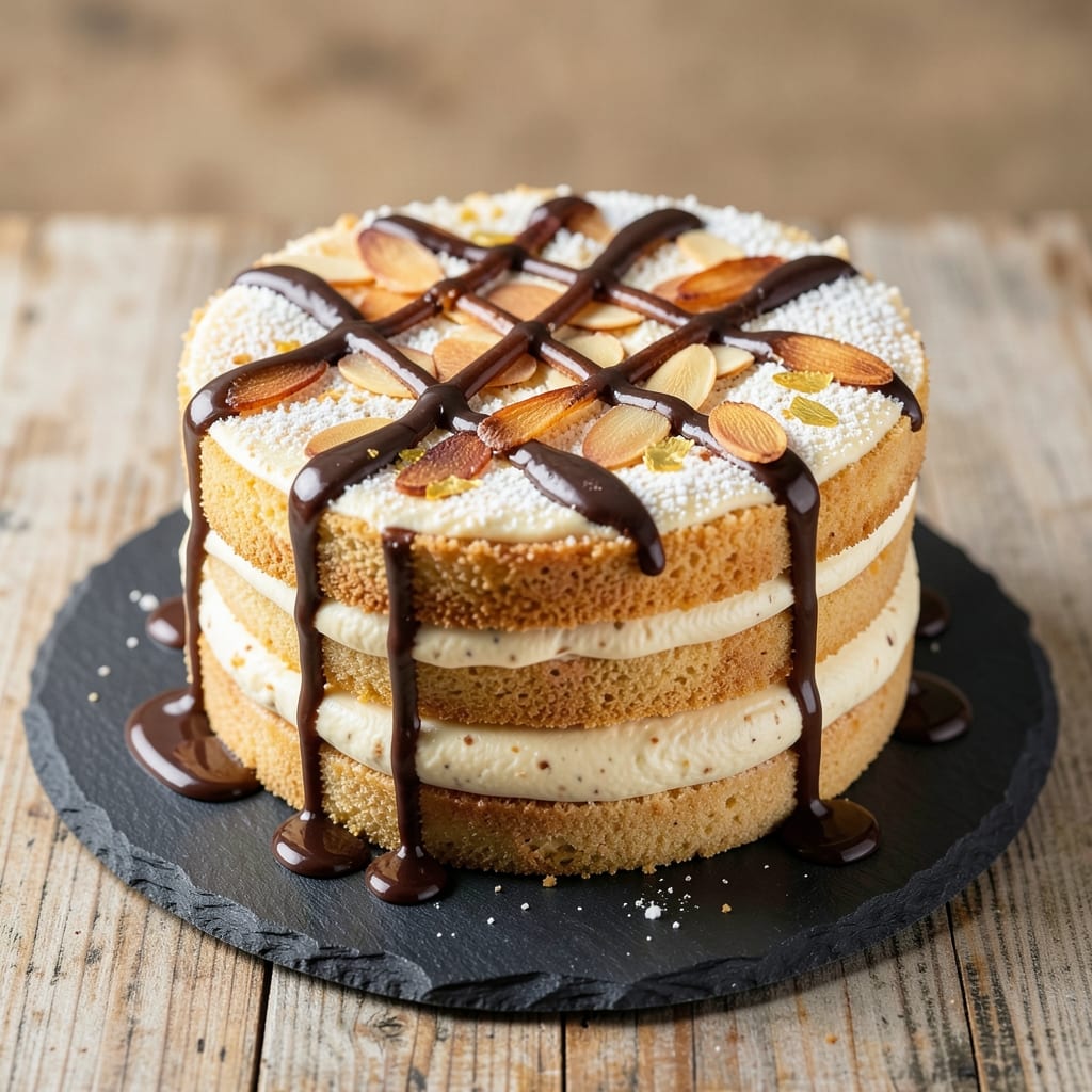 Almond Tiramisu Cake Recipe: Coffee-Infused Layers With Nutty Almond Crunch