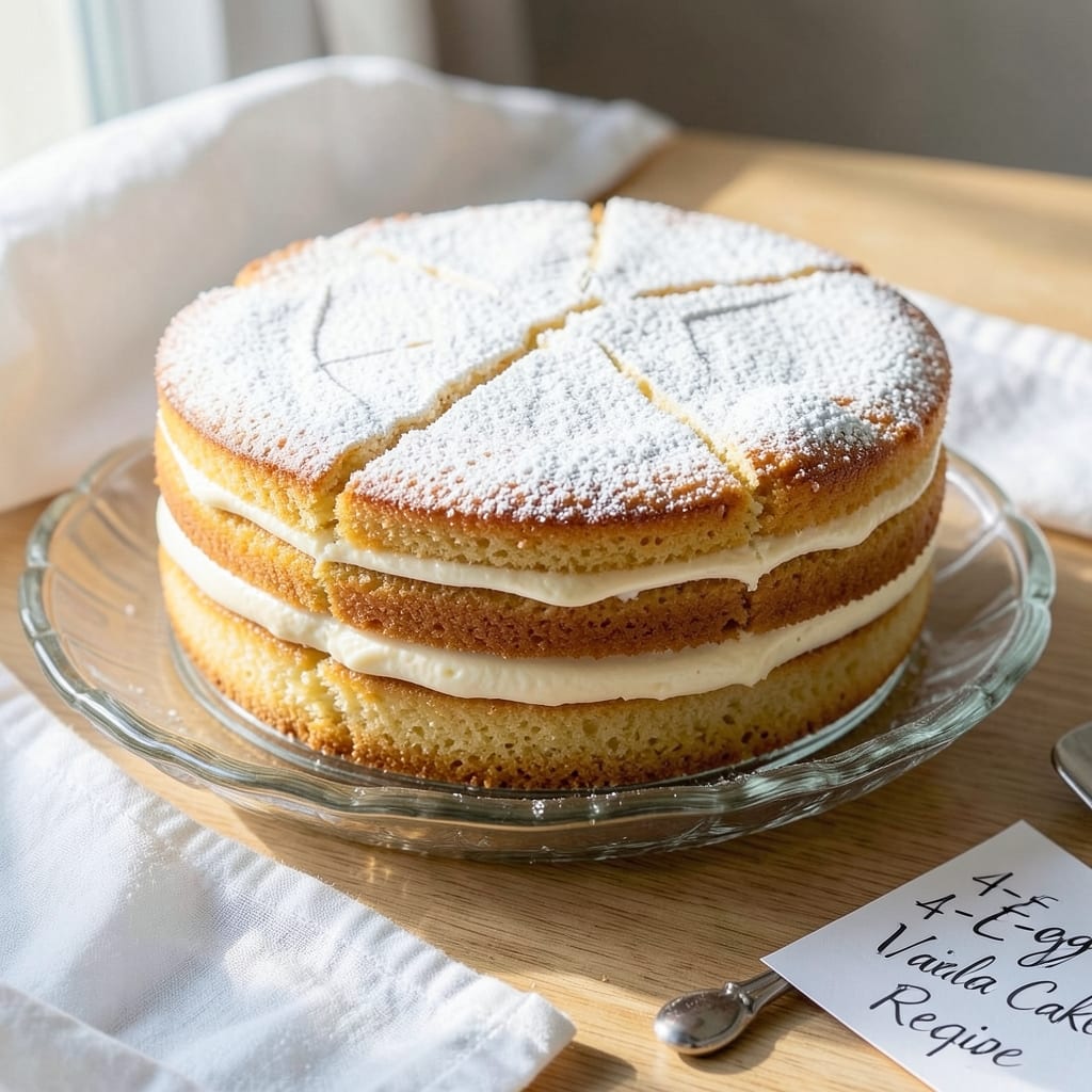 4 Egg Vanilla Cake Recipe: Light-as-Air Layers in One Bowl