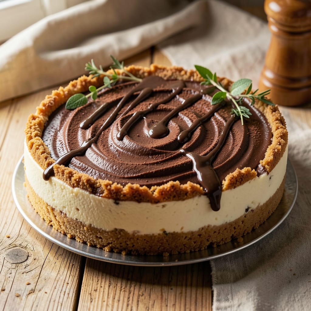 8-Inch Chocolate Cheesecake Recipe: Crispy Graham Base With Fudgy Center