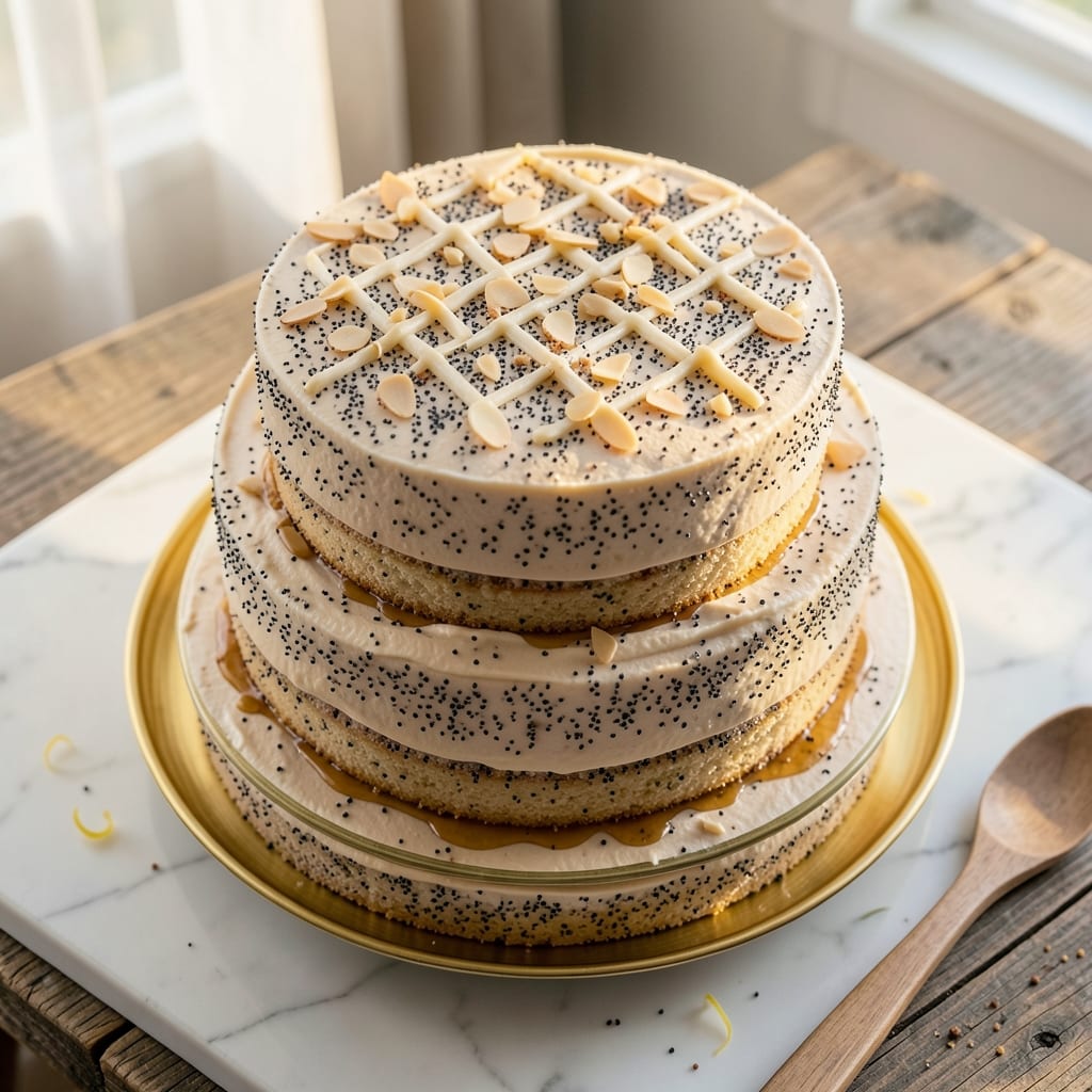 Almond Poppy Seed Wedding Cake Recipe: Tiered Elegance With Crunchy Seed Layers