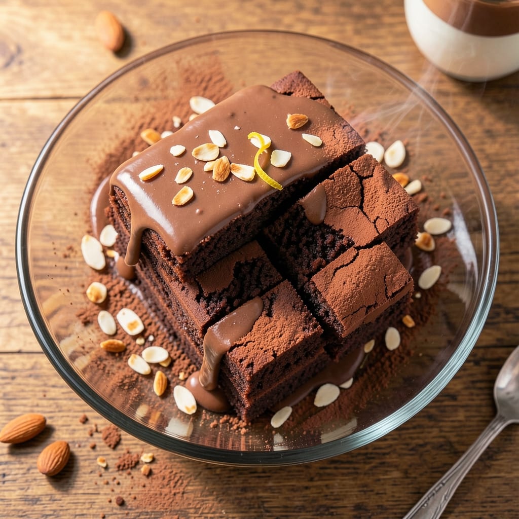 Almond Milk Chocolate Cake Recipe: Fudgy Layers and Crispy Almond Top