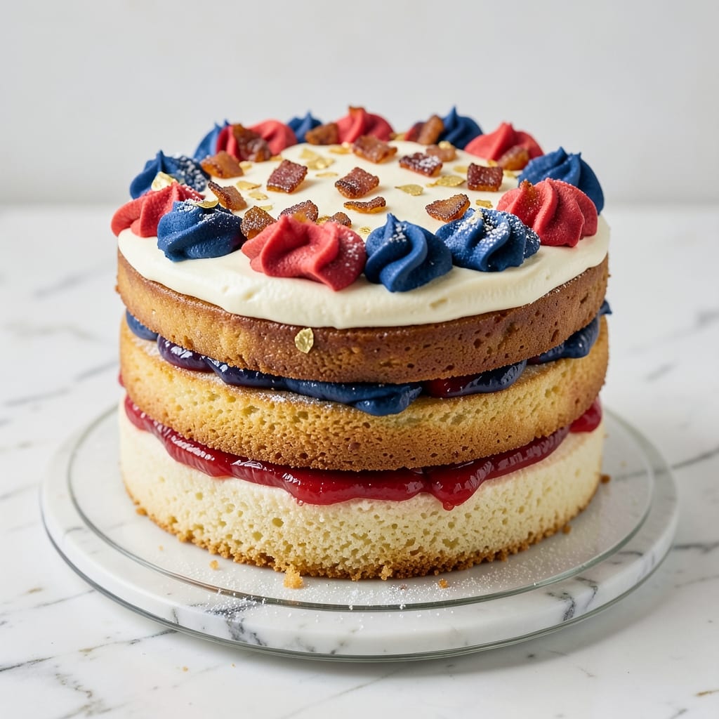 4th of July Pound Cake Recipe: Patriotic Red White & Blue Swirls