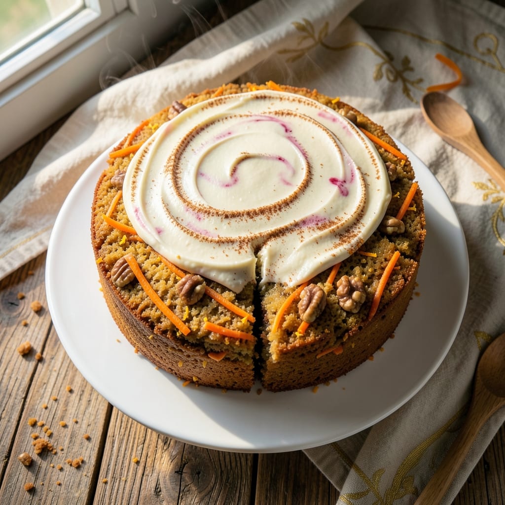 4-Inch Carrot Cake Recipe: Mini Layers With Cream Cheese Frosting Swirls