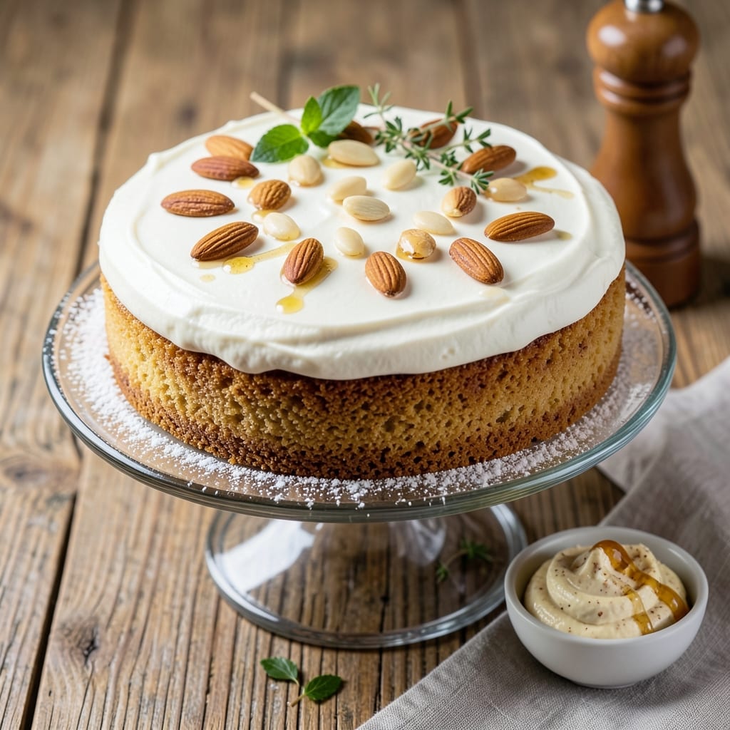 Almond Sour Cream Cake Recipe: Nutty Vanilla Swirls and Cloud-Light Crumb