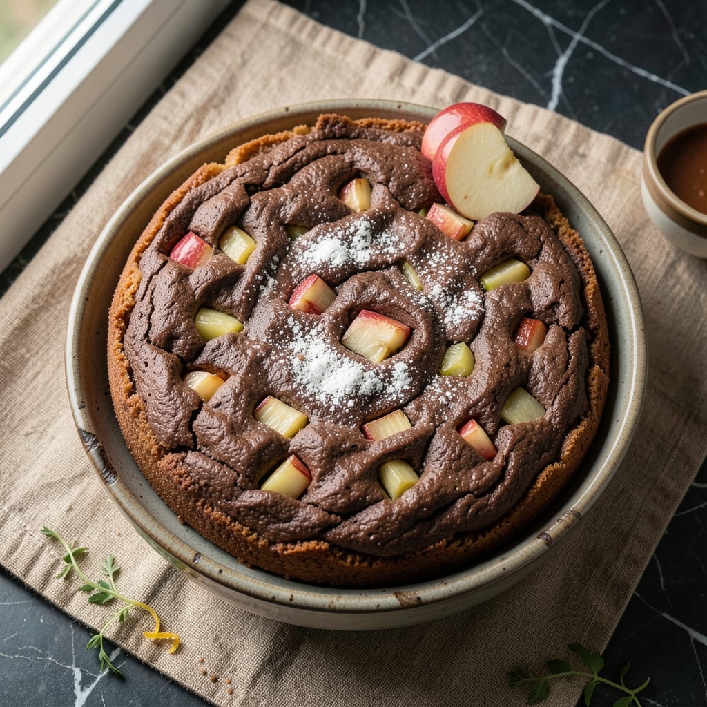 3-Ingredient Apple Chocolate Cake Recipe: Warm Spice and Melting Chocolate Magic