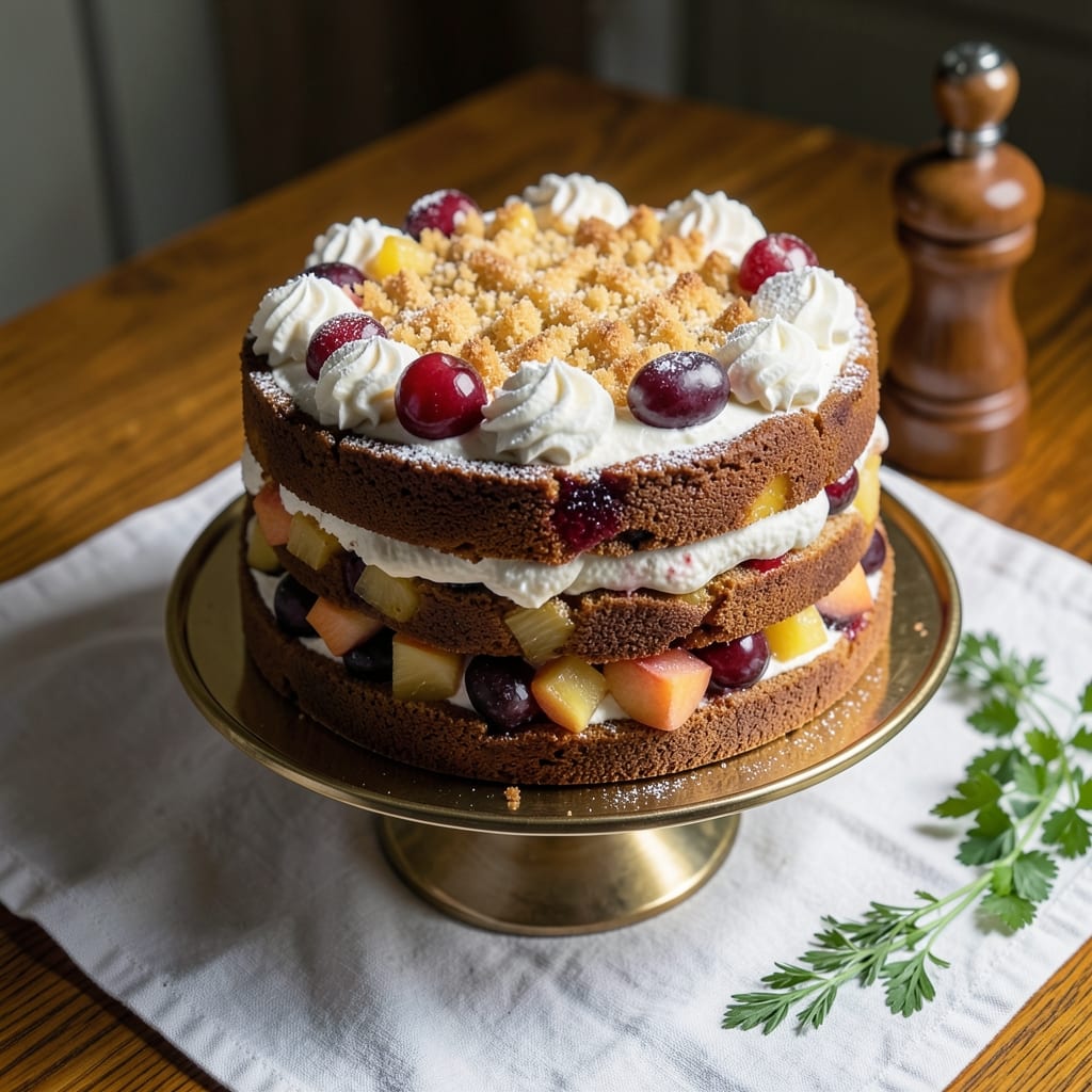 1960s Fruit Cocktail Cake Recipe: Retro Layers of Spiced Fruit and Vanilla Frosting