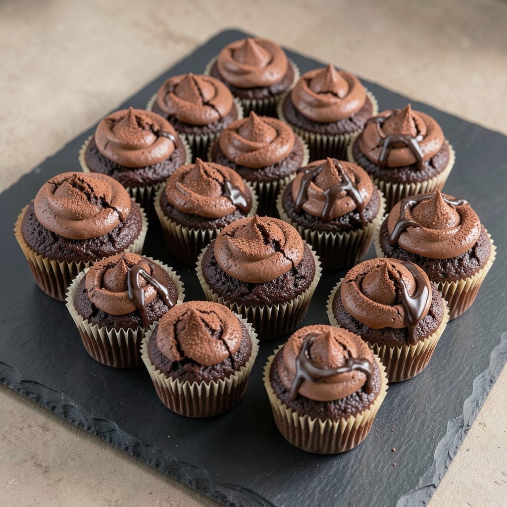 1 Dozen Chocolate Cupcakes Recipe: Rich Cocoa Depth With Silky Frosting Swirls