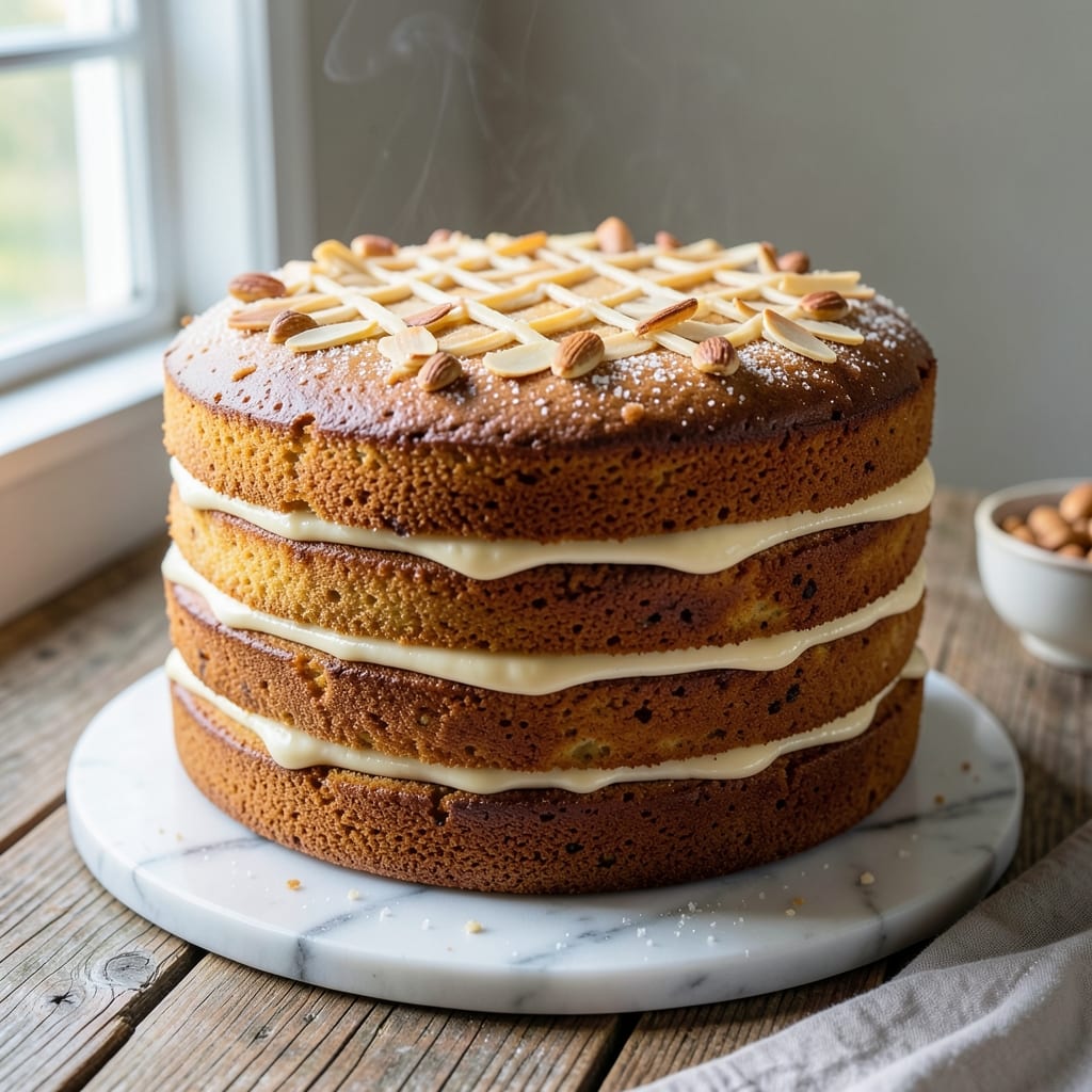 2 Layer Almond Cake Recipe: Nutty Crunch and Silky Moisture in One Tin