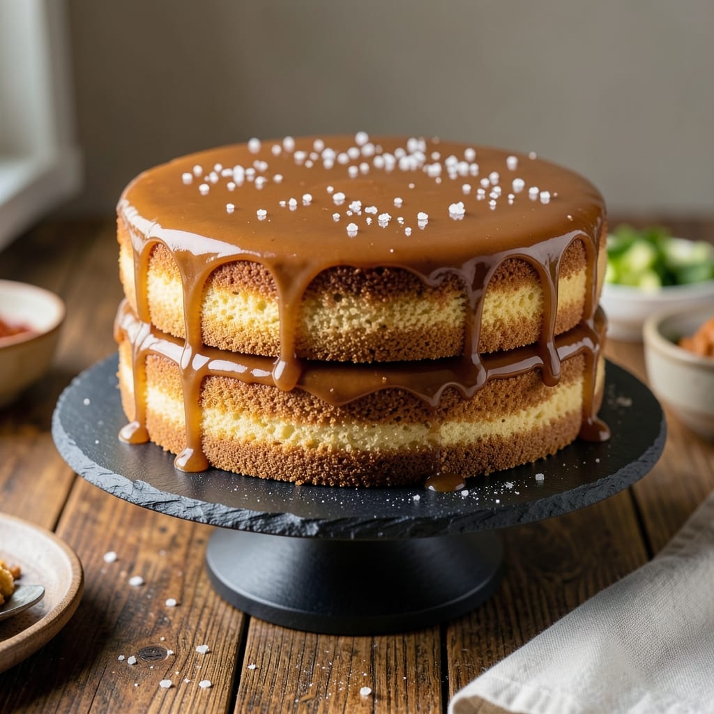 2 Layer Caramel Cake Recipe: Buttery Crust Meets Gooey Caramel Rivers