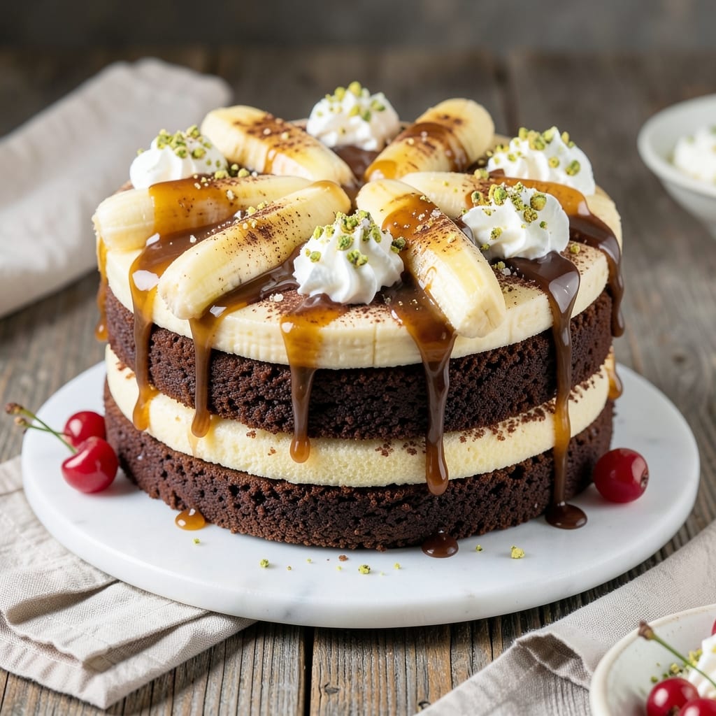 3 Layer Banana Split Cake Recipe: Vanilla Bean Swirls and Crunchy Nut Top Magic