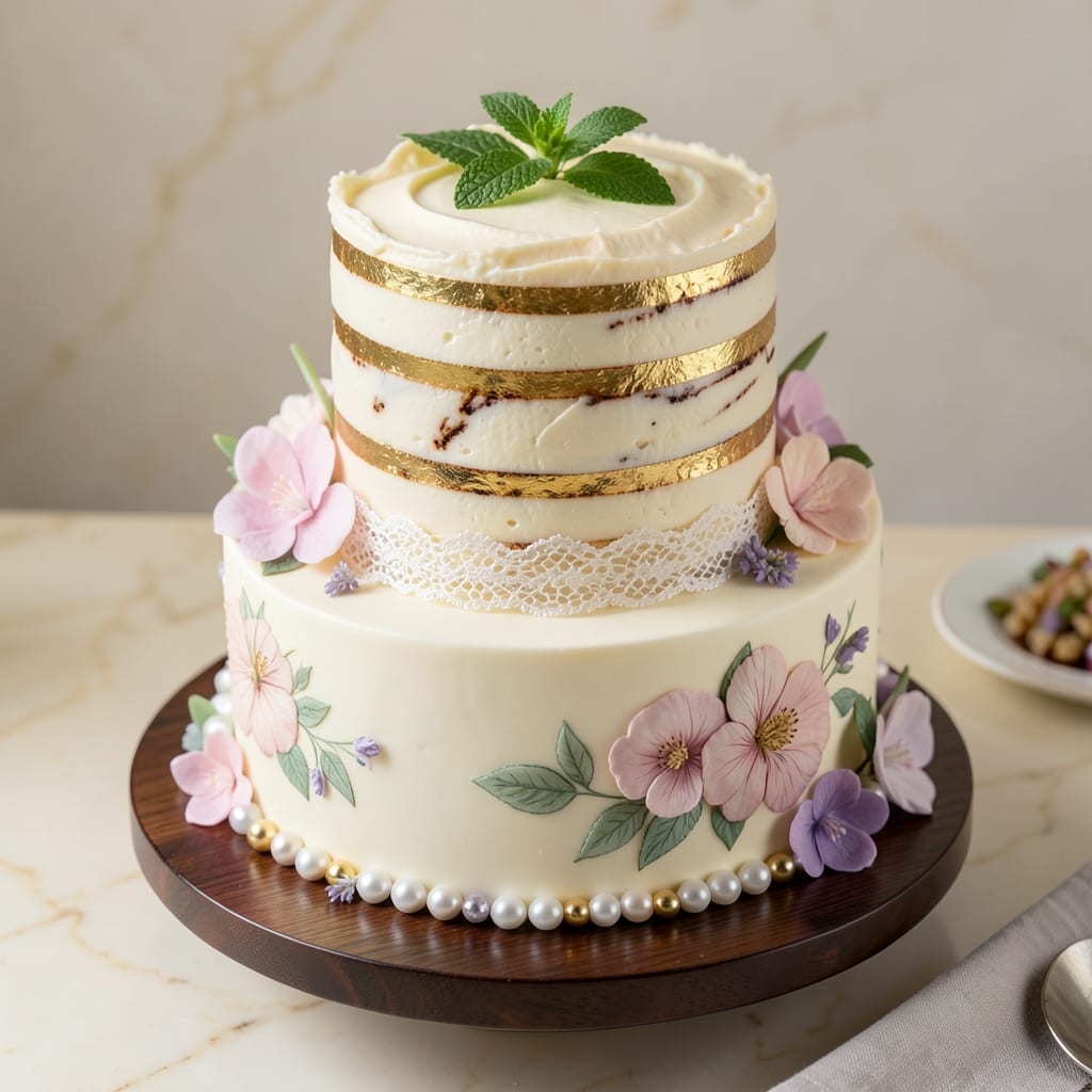 2 Tier Wedding Cake Recipe: Elegant Layers With Edible Bridges for Stability