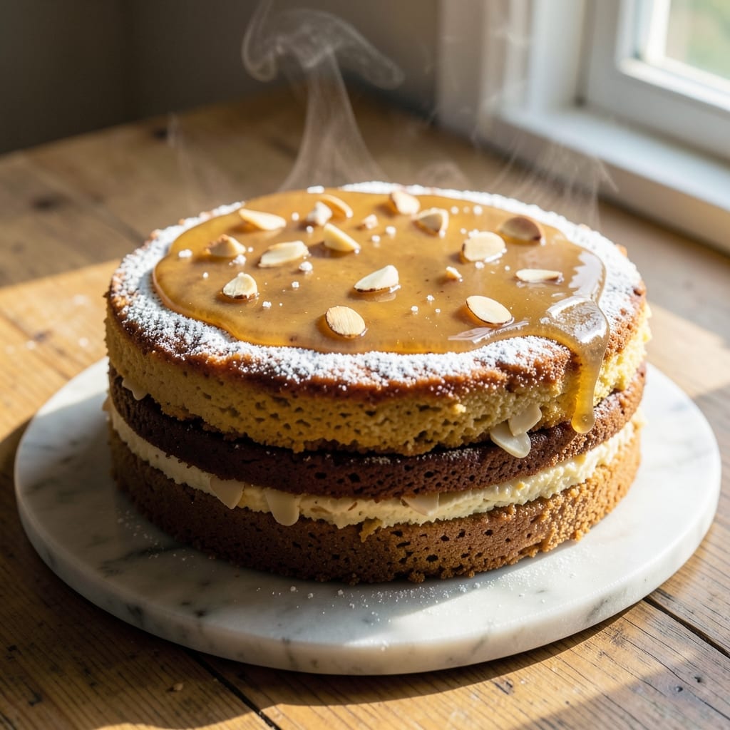 Almond Polenta Cake Recipe: Nutty Crunch and Vanilla Swirl Delight