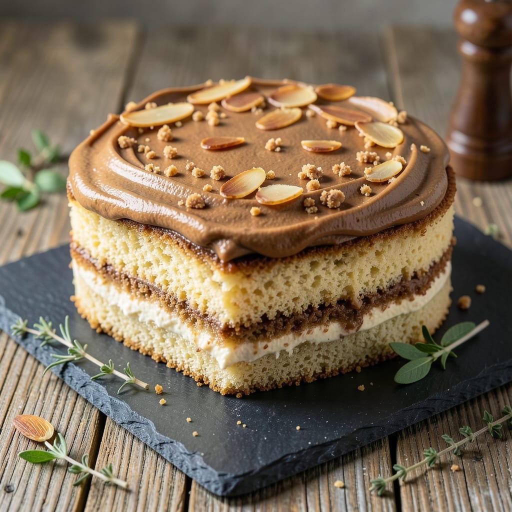 Almond Praline Cake Recipe: Toasted Nut Crunch and Caramelized Swirls