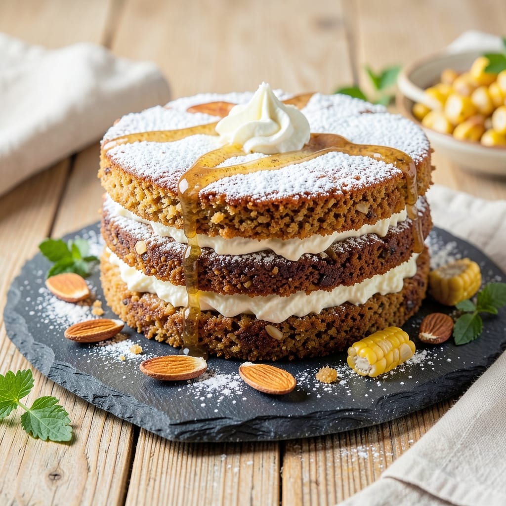 Almond Cornmeal Cake Recipe: Crunchy Top and Buttery Vanilla Swirls