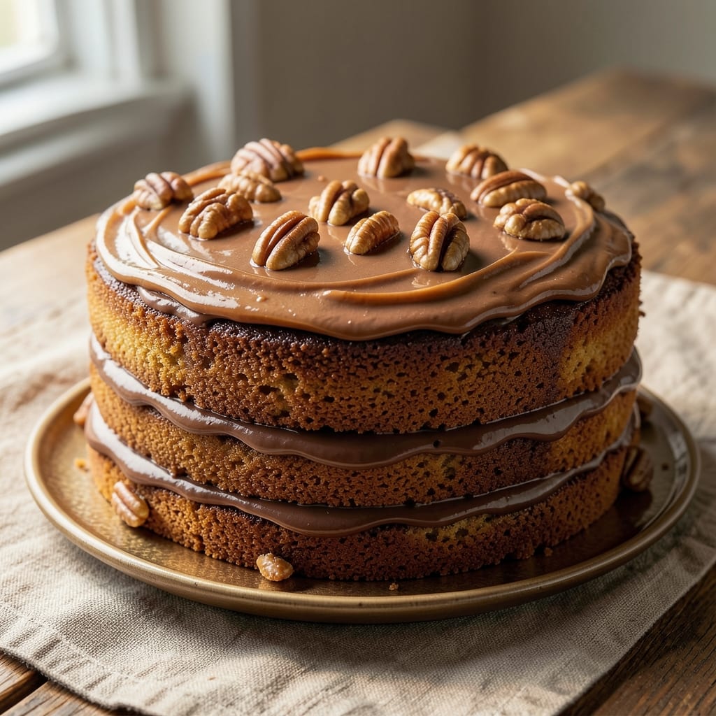 Alton Brown's German Chocolate Cake Recipe: Nutty Swirls and Caramelized Pecan Magic