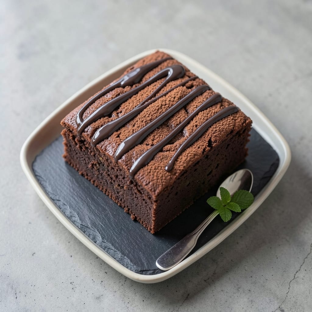 8-Inch Chocolate Cake Recipe Square: Fudgy Layers and Crispy Top Contrast