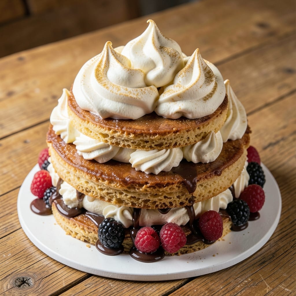 3D Cake Recipe: Stacked Layers With Crispy Top Contrast