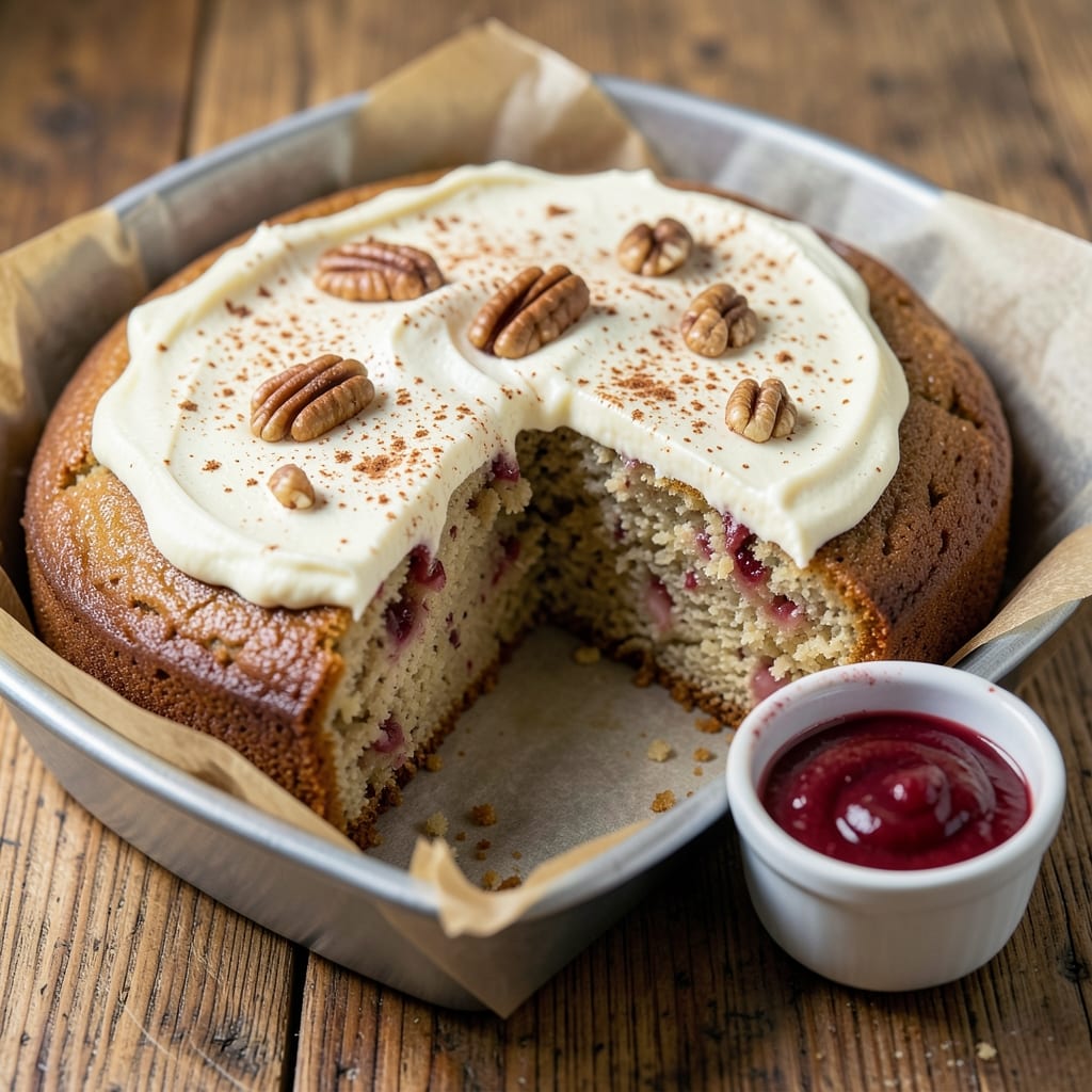 8x8 Applesauce Cake Recipe: Spiced Moistness With Vanilla Buttercream Rivers