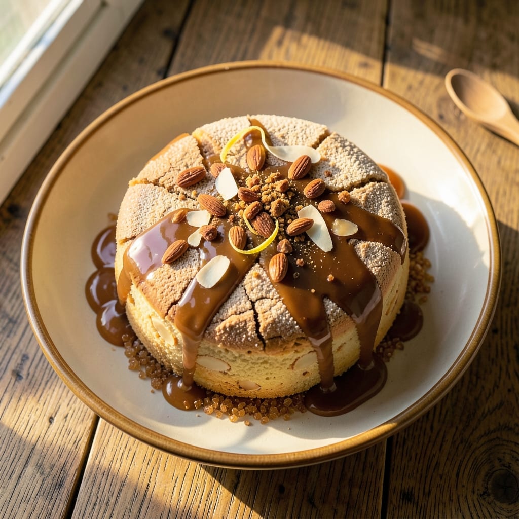 Almond Caramel Cake Recipe: Nutty Swirls and Buttery Caramel Core
