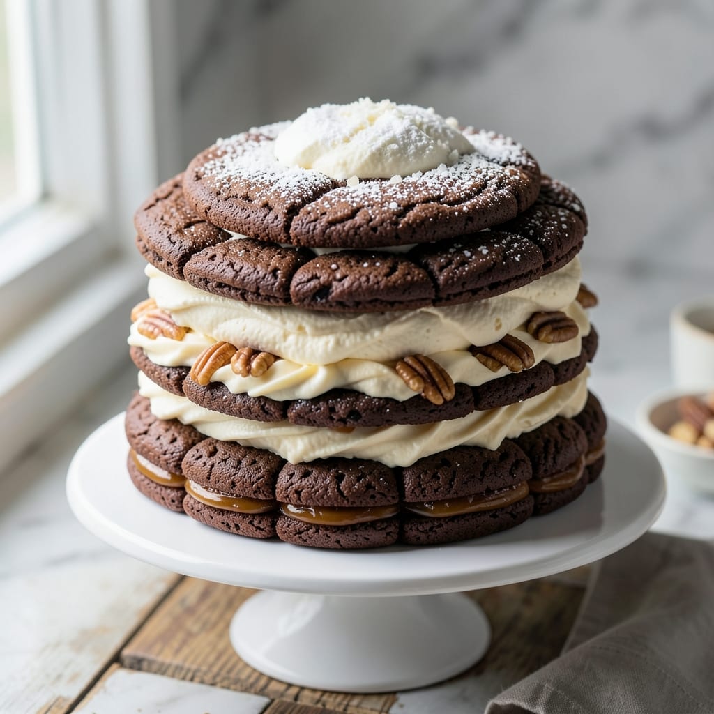 3 Layer Ice Cream Cake Recipe: Vanilla Bean Frosting Swirls and Crunchy Nut Crown