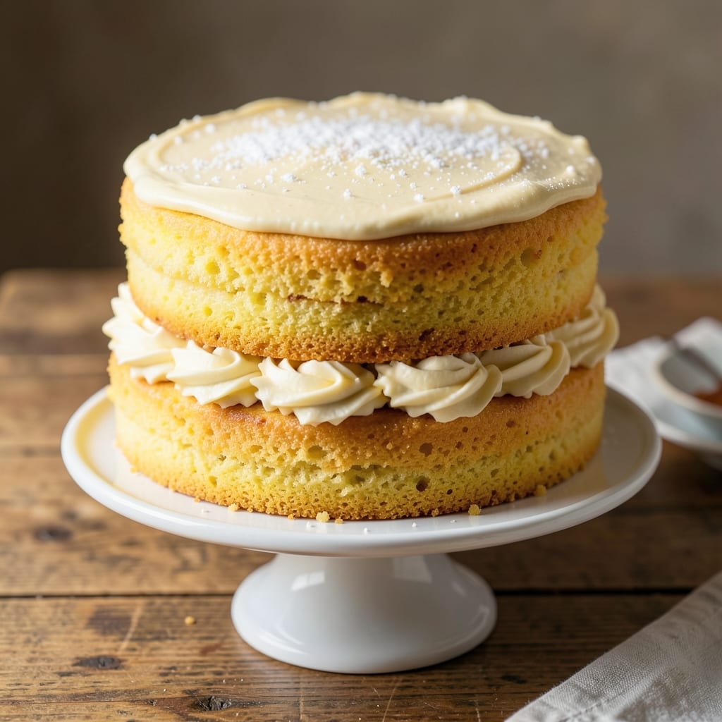 3-Layer Yellow Cake Recipe From Scratch: Buttery Swirls and Crispy Top Contrast