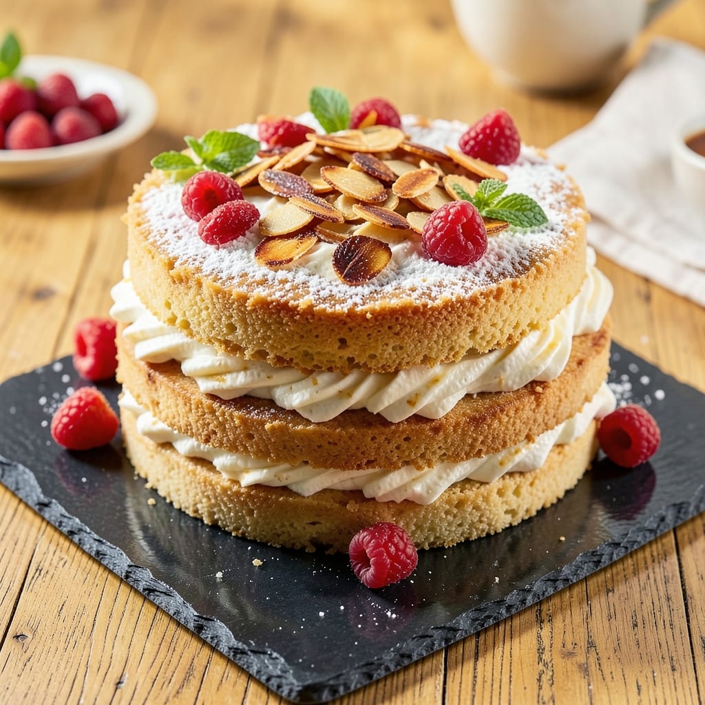 Amandine Cake Recipe: Almond-Infused Layers with Toasted Crunch
